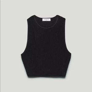 Aritzia Babaton Sculpt Knit Racer Cropped Tank